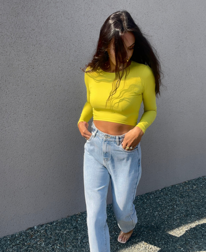 CROP TOP JAUNE